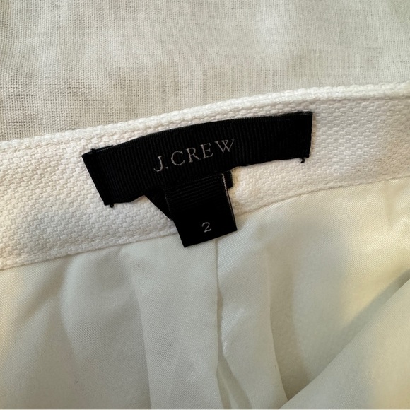 J Crew 2 White Lace Stripe A-Line Mini Skirt ~Sorority Coquette Feminine Classic - Picture 6 of 7